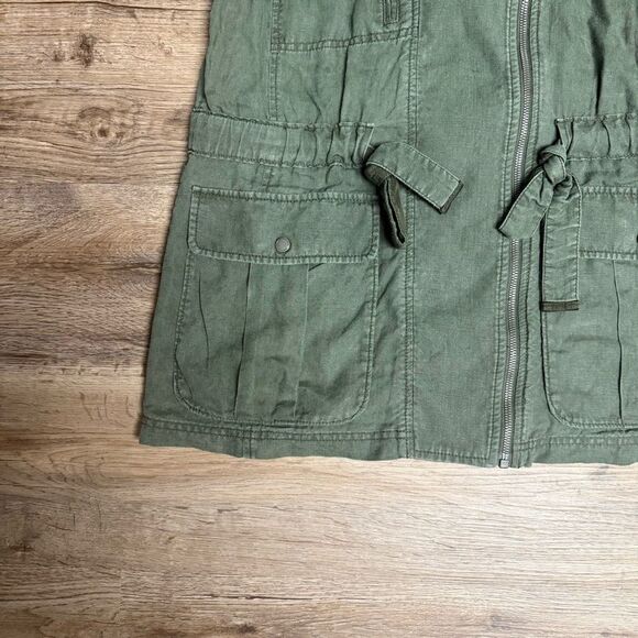 Athleta Olive Green Linen Vest - Picture 3 of 12